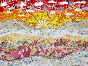 climate-change-snappled-twisted-and-sunkist-sunset-over-the-redenbacher-mountains-18-x-24-2012