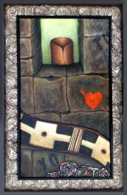 claudia-fuentes-de-lacayo-three-intermingled-worlds-i-oil-on-canvas-and-trimmed-soda-cans-21-x-32-inches.-2015
