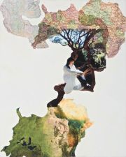 Brannvall-2019-Descendents-20x16-historic-contemporary-and-satellite-maps-and-photograph-printed-on-rice-paper-beeswax-on-panel