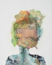 Brannvall-Cynthia-2019-Indingenousness-20x16-historical-contemporary-and-satellite-maps-printed-on-rice-paper-bees-wax-and-molding-paste-on-panel