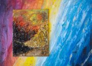 3QliuVulnerability-WindowAcrylic-collage-with-natural-objects-18-x-24-2017-