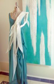 GlacierShow-Lg-Glacier-and-Dress-Design-2014-Wax-and-pigment-on-Panel-90x24