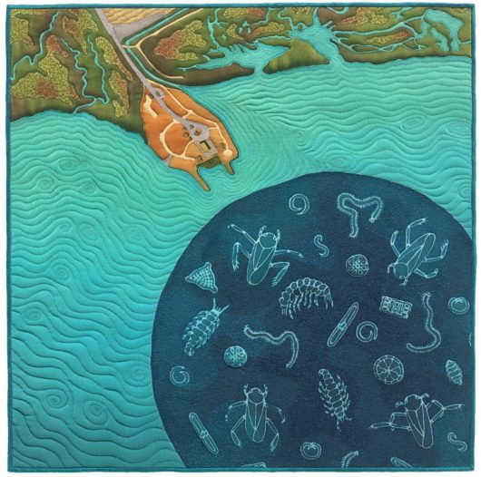 Stitched Painting on Silk